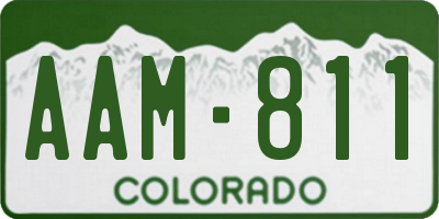 CO license plate AAM811