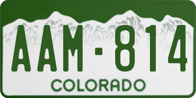 CO license plate AAM814