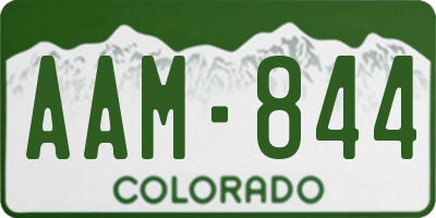 CO license plate AAM844
