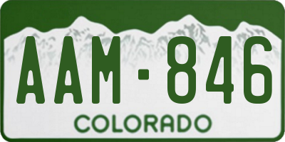CO license plate AAM846