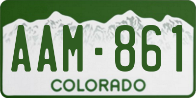 CO license plate AAM861