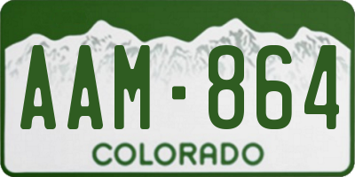 CO license plate AAM864