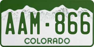 CO license plate AAM866