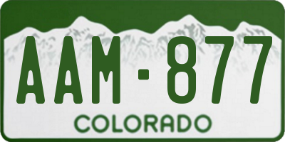 CO license plate AAM877