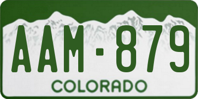 CO license plate AAM879