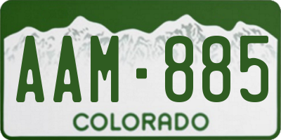 CO license plate AAM885