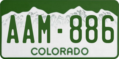 CO license plate AAM886