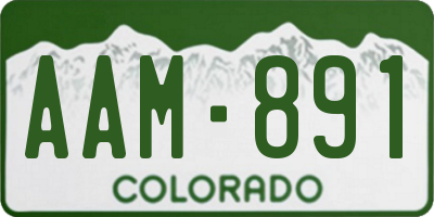 CO license plate AAM891