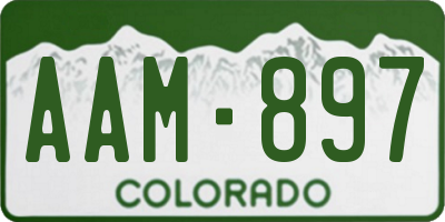CO license plate AAM897
