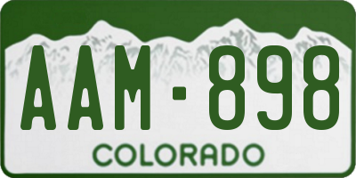 CO license plate AAM898