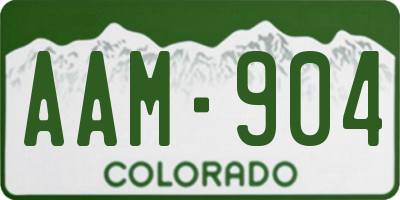 CO license plate AAM904