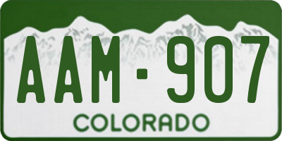 CO license plate AAM907