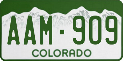 CO license plate AAM909