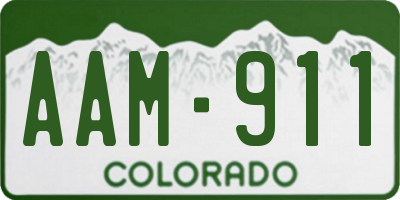 CO license plate AAM911