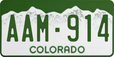 CO license plate AAM914