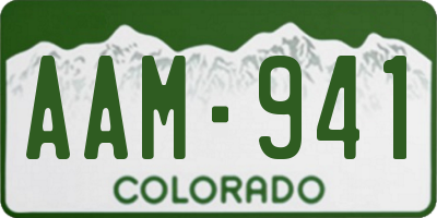 CO license plate AAM941