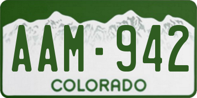 CO license plate AAM942