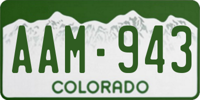 CO license plate AAM943