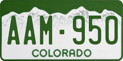 CO license plate AAM950