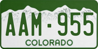 CO license plate AAM955