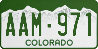 CO license plate AAM971