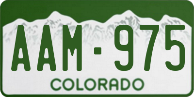 CO license plate AAM975