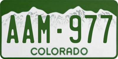 CO license plate AAM977