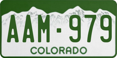 CO license plate AAM979