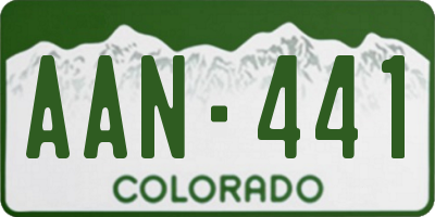 CO license plate AAN441