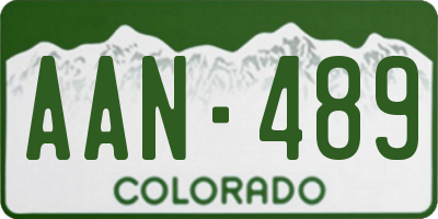 CO license plate AAN489