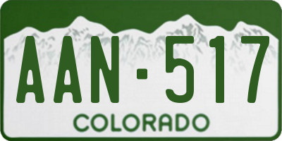 CO license plate AAN517