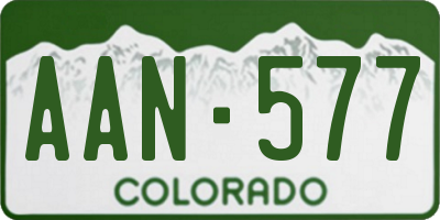 CO license plate AAN577