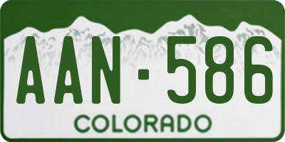 CO license plate AAN586