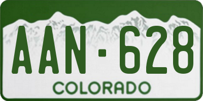 CO license plate AAN628