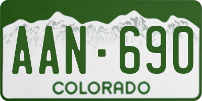 CO license plate AAN690