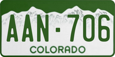 CO license plate AAN706