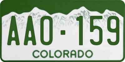 CO license plate AAO159