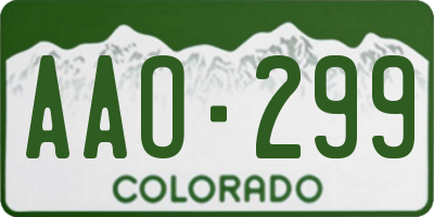 CO license plate AAO299