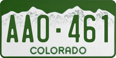 CO license plate AAO461