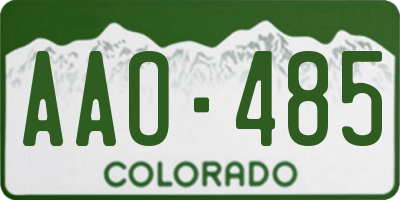 CO license plate AAO485