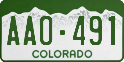 CO license plate AAO491
