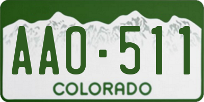 CO license plate AAO511