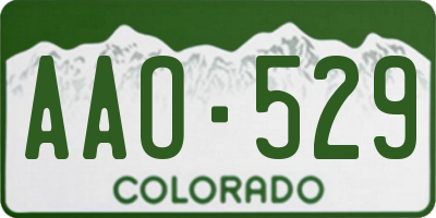 CO license plate AAO529