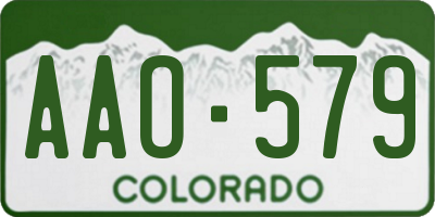 CO license plate AAO579