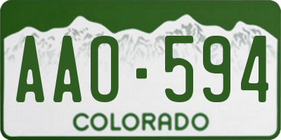 CO license plate AAO594