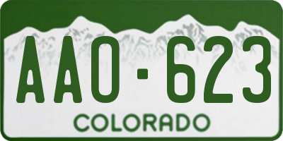 CO license plate AAO623