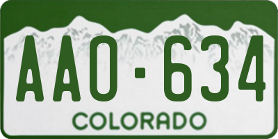 CO license plate AAO634