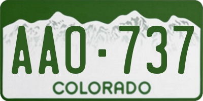 CO license plate AAO737