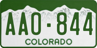 CO license plate AAO844