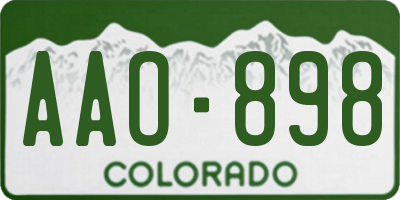 CO license plate AAO898
